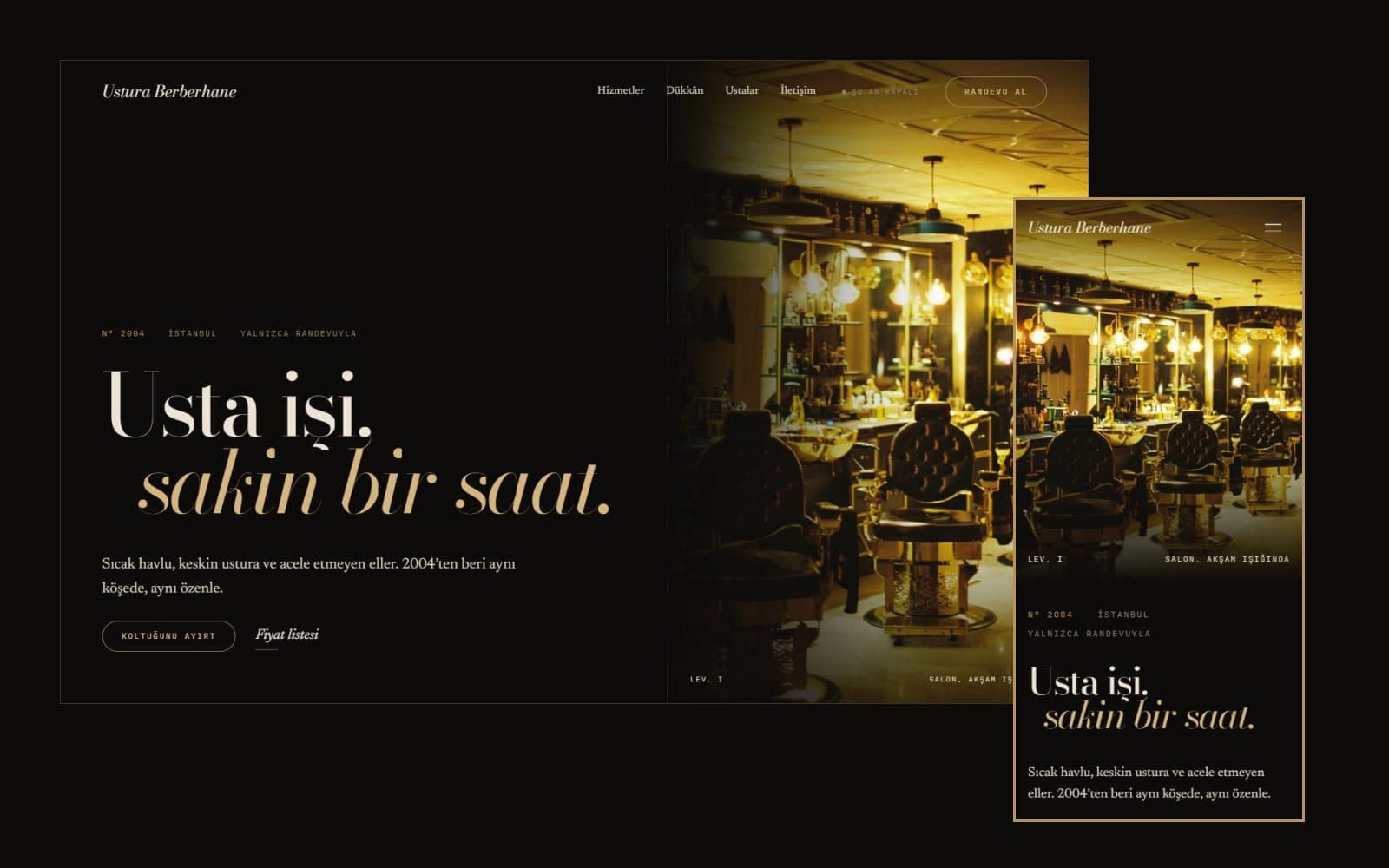 Berber Lux — Online Randevulu Lüks Berber Teması (WordPress)